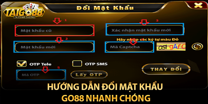 Hướng Dẫn Đổi Mật Khẩu Go88 Nhanh Chóng